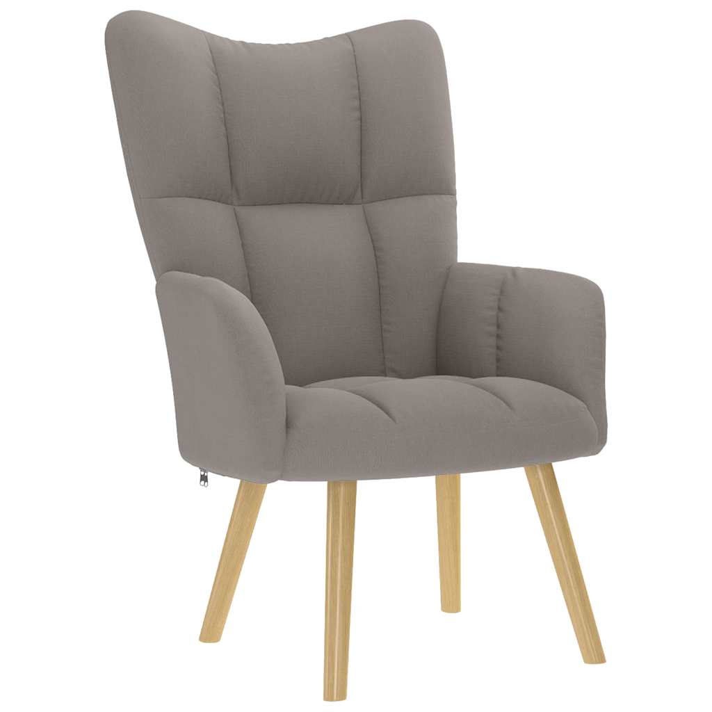 Relaxstoel met voetenbank stof taupe is nu te koop bij PeponiXL, paradijselijk wonen!