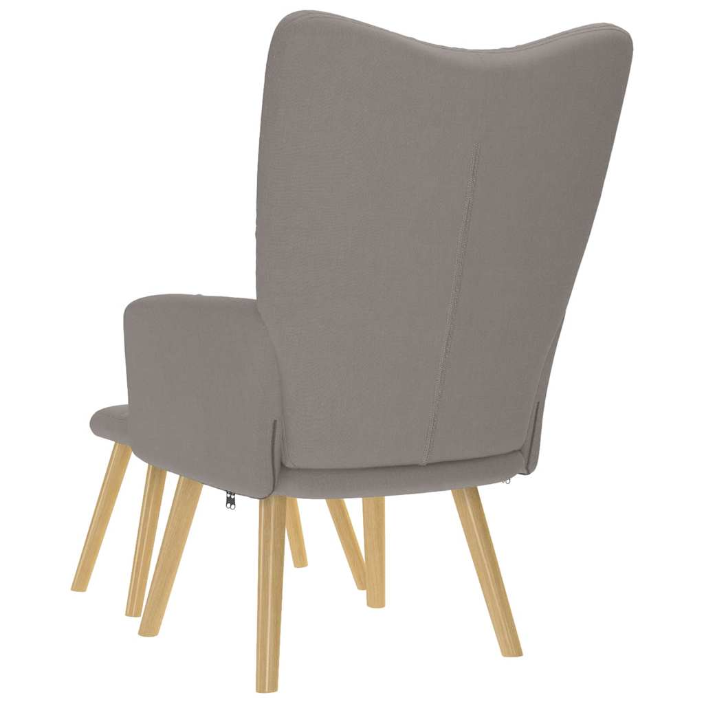 Relaxstoel met voetenbank stof taupe is nu te koop bij PeponiXL, paradijselijk wonen!