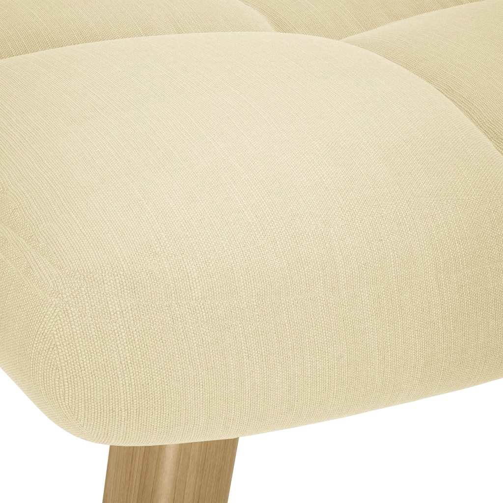 Relaxstoel met voetenbank stof crèmekleurig is nu te koop bij PeponiXL, paradijselijk wonen!