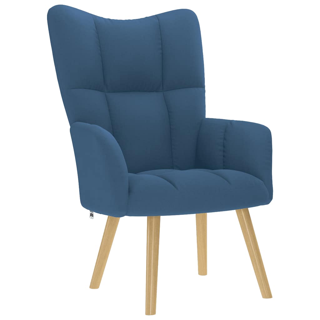 Relaxstoel met voetenbank stof blauw is nu te koop bij PeponiXL, paradijselijk wonen!