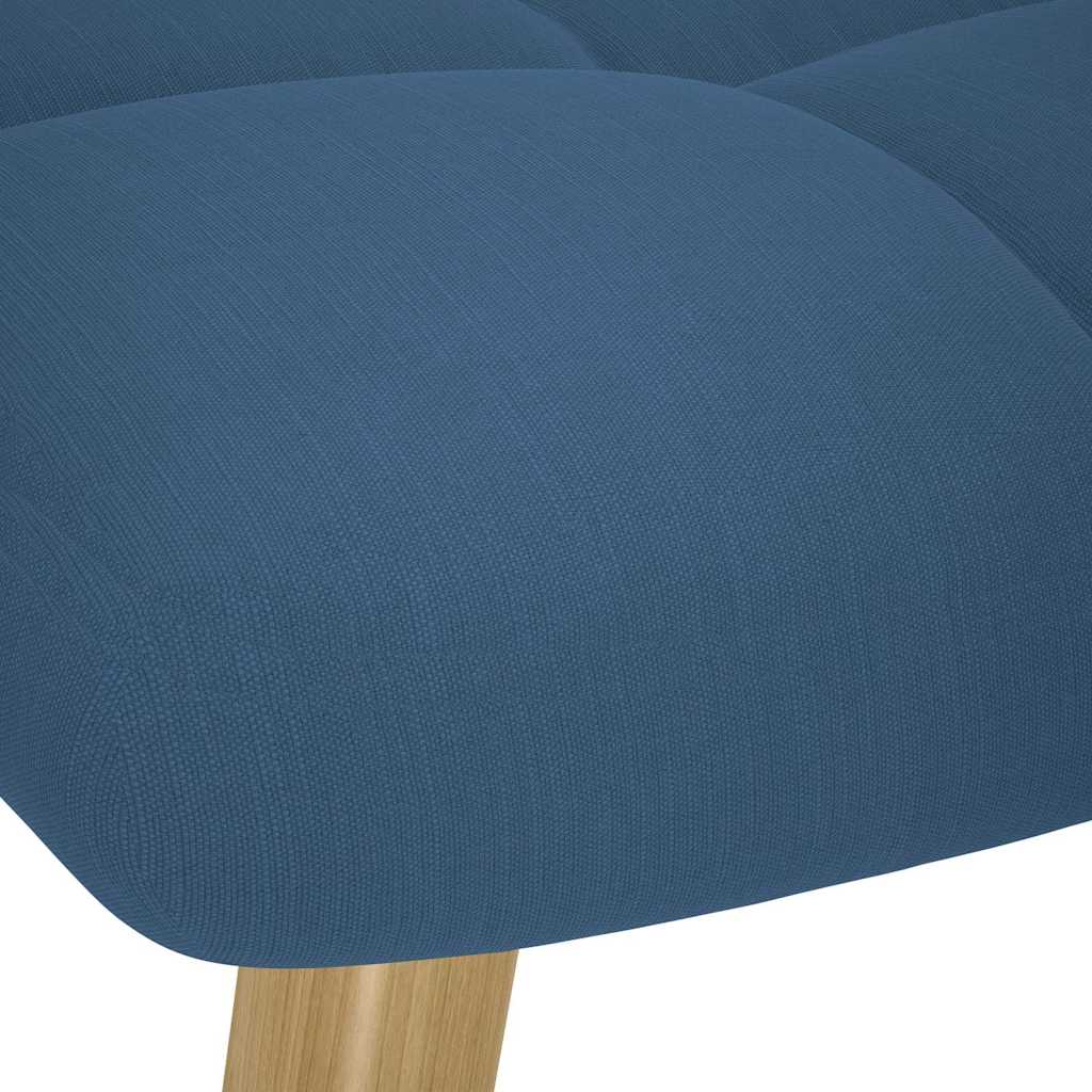 Relaxstoel met voetenbank stof blauw is nu te koop bij PeponiXL, paradijselijk wonen!