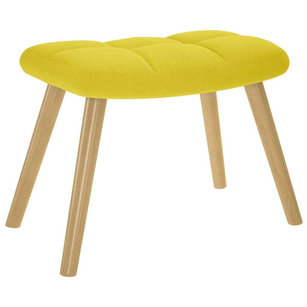 Relaxstoel met voetenbank stof lichtgeel is nu te koop bij PeponiXL, paradijselijk wonen!