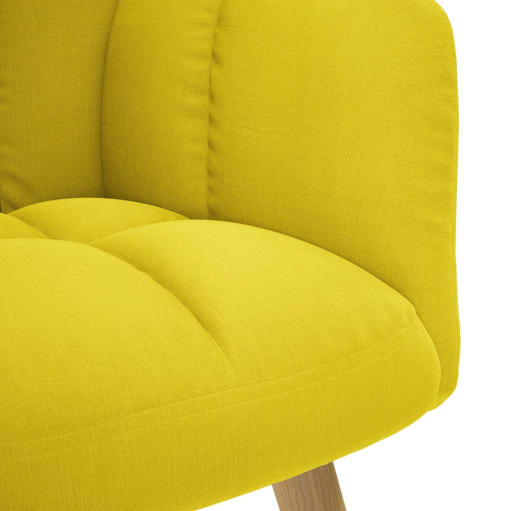 Relaxstoel met voetenbank stof lichtgeel is nu te koop bij PeponiXL, paradijselijk wonen!