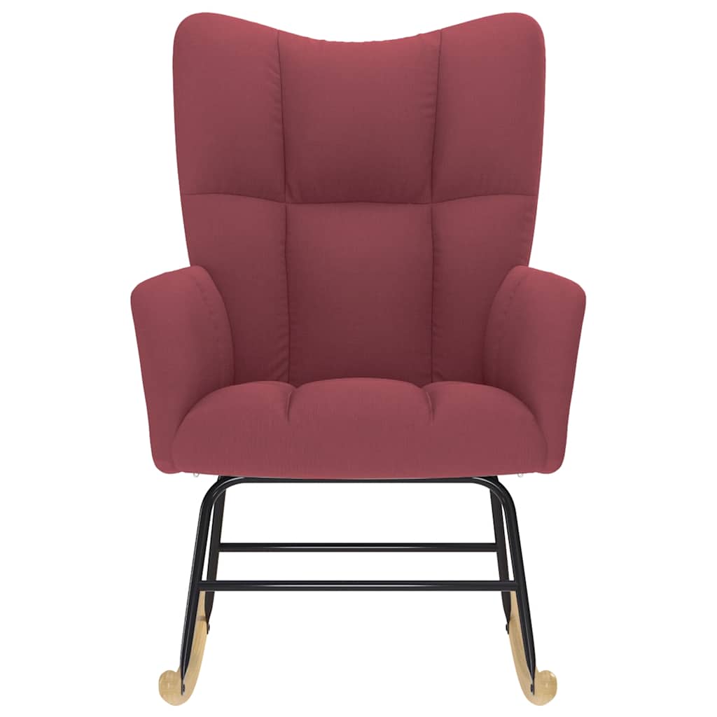 Schommelstoel stof wijnrood is nu te koop bij PeponiXL, paradijselijk wonen!