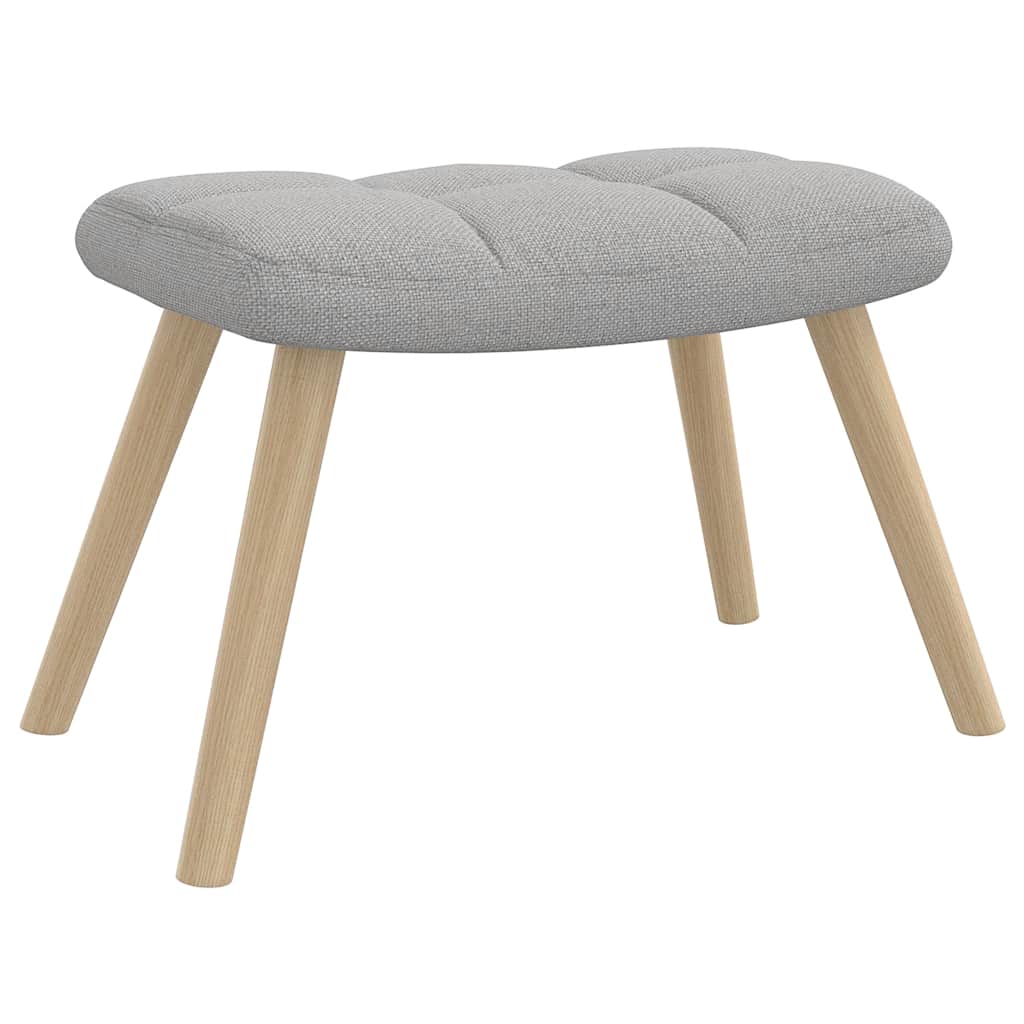 Schommelstoel met voetenbank stof wolk grijs is nu te koop bij PeponiXL, paradijselijk wonen!
