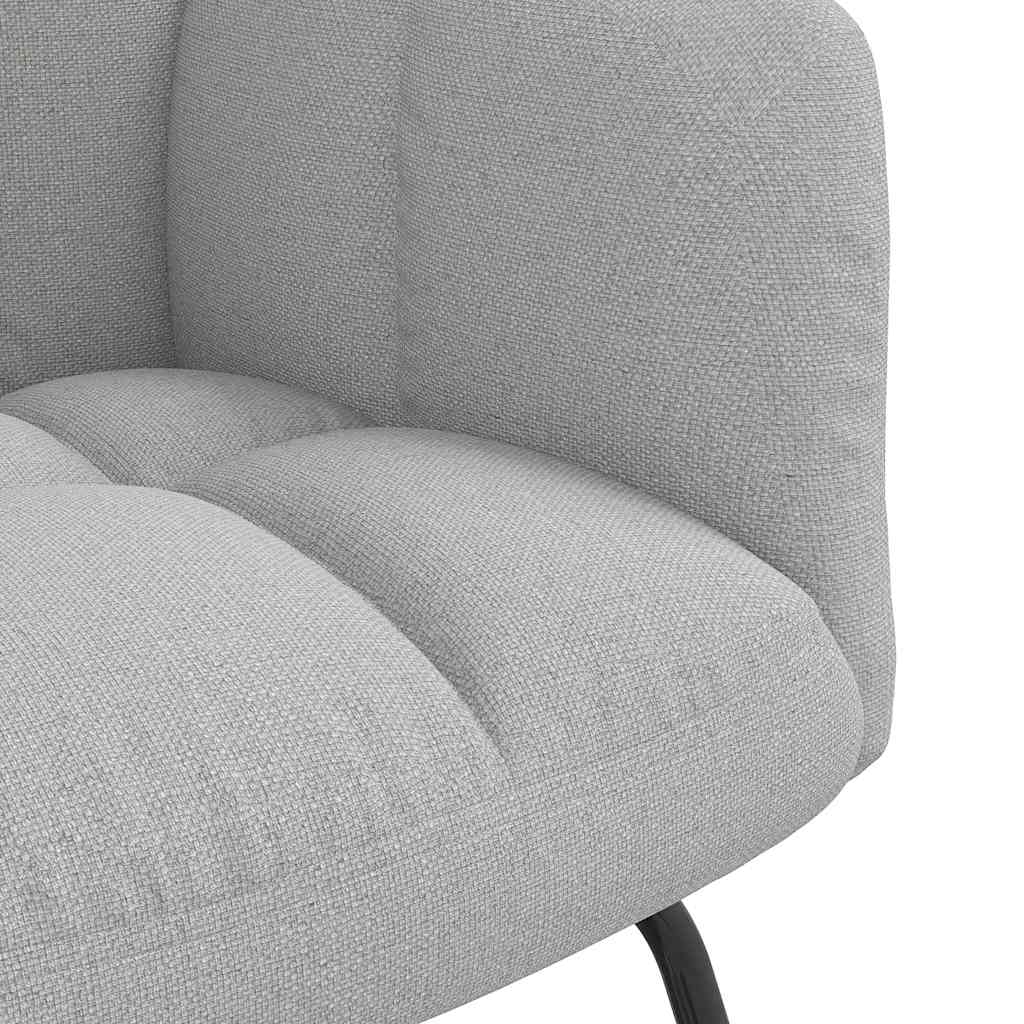 Schommelstoel met voetenbank stof wolk grijs is nu te koop bij PeponiXL, paradijselijk wonen!