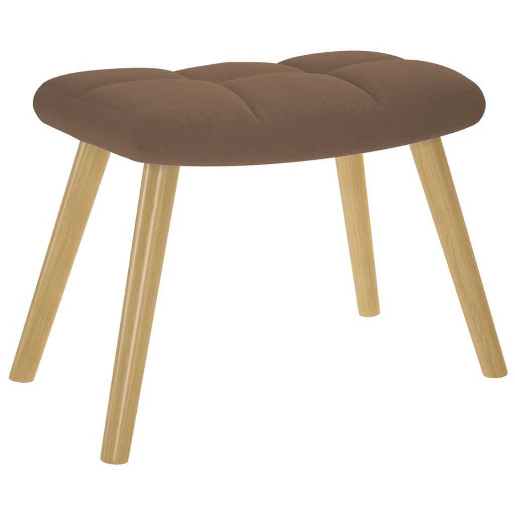 Schommelstoel met voetenbank stof bruin is nu te koop bij PeponiXL, paradijselijk wonen!