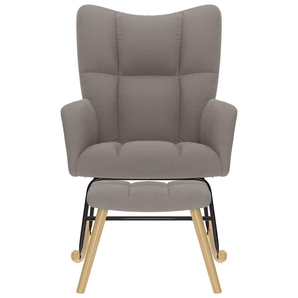 Schommelstoel met voetenbank stof taupe is nu te koop bij PeponiXL, paradijselijk wonen!