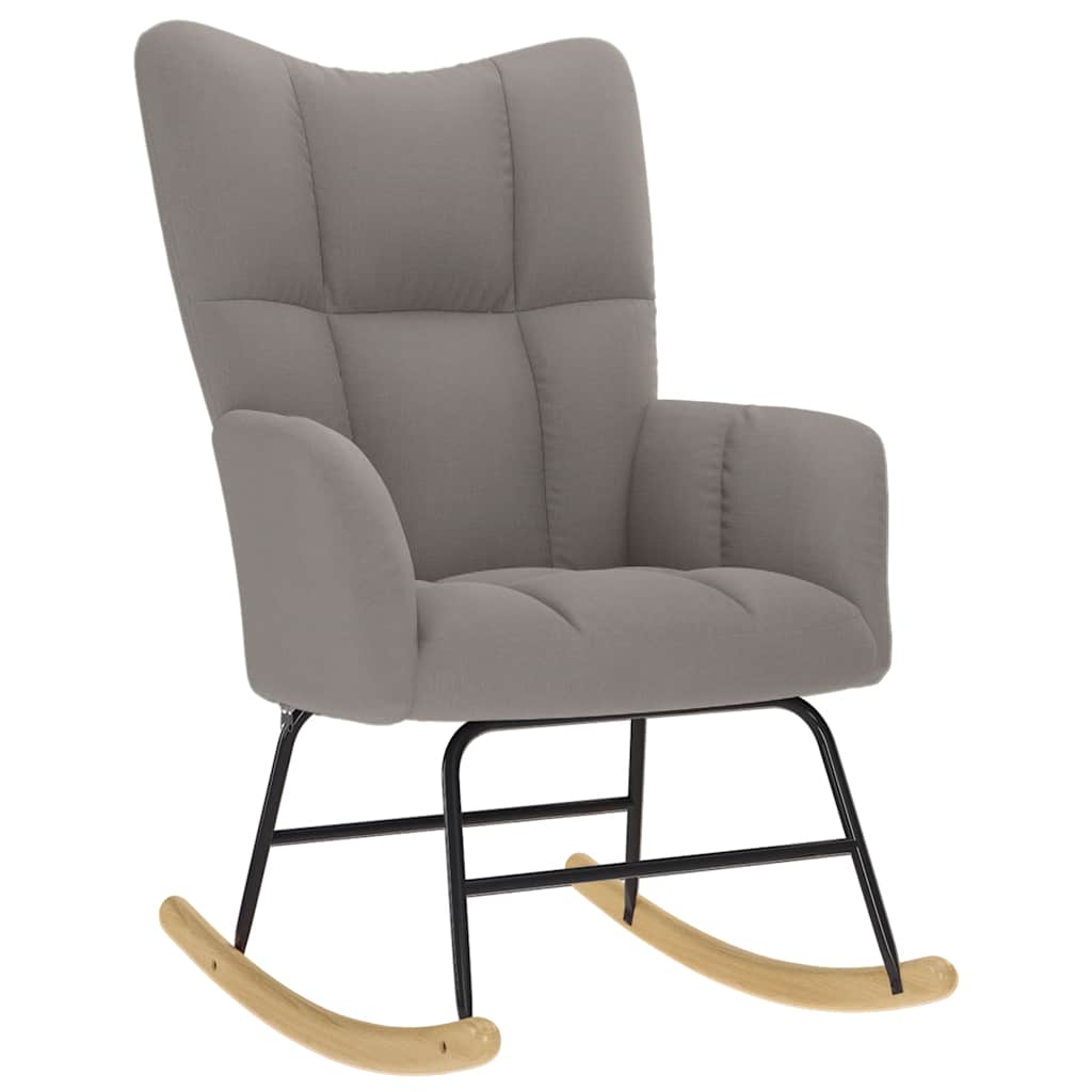 Schommelstoel met voetenbank stof taupe is nu te koop bij PeponiXL, paradijselijk wonen!