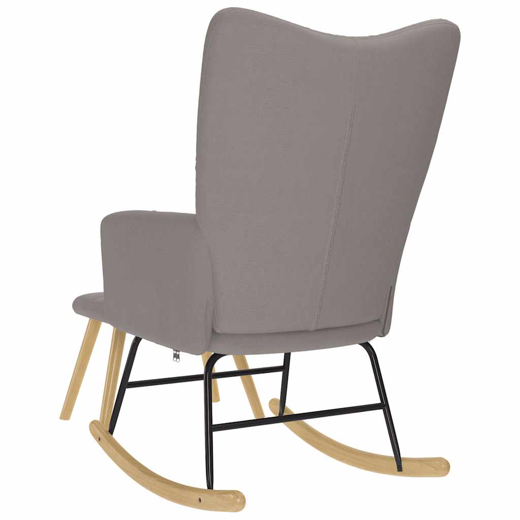 Schommelstoel met voetenbank stof taupe is nu te koop bij PeponiXL, paradijselijk wonen!