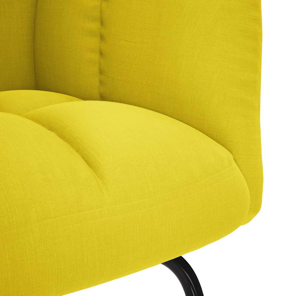 Schommelstoel met voetenbank stof lichtgeel is nu te koop bij PeponiXL, paradijselijk wonen!