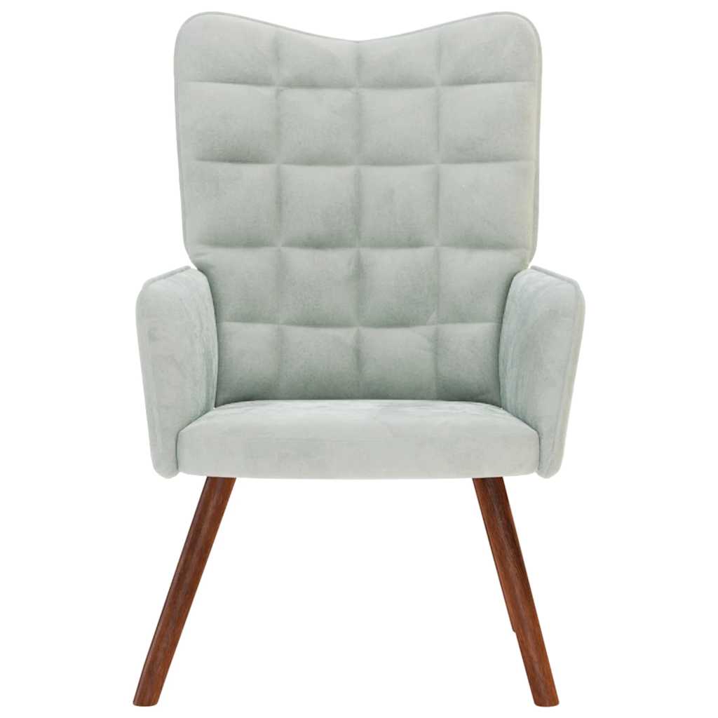 Relaxstoel fluweel lichtgrijs is nu te koop bij PeponiXL, paradijselijk wonen!