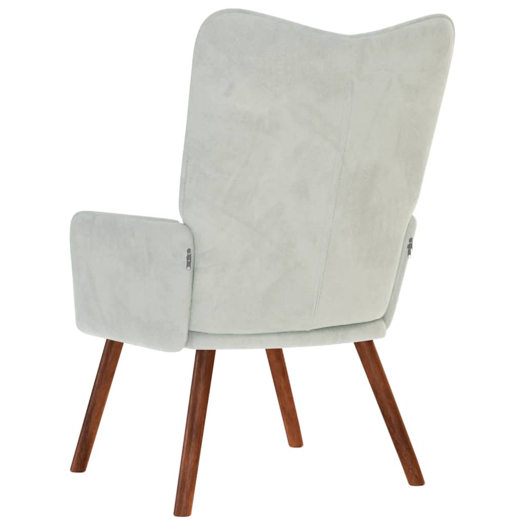 Relaxstoel fluweel lichtgrijs is nu te koop bij PeponiXL, paradijselijk wonen!