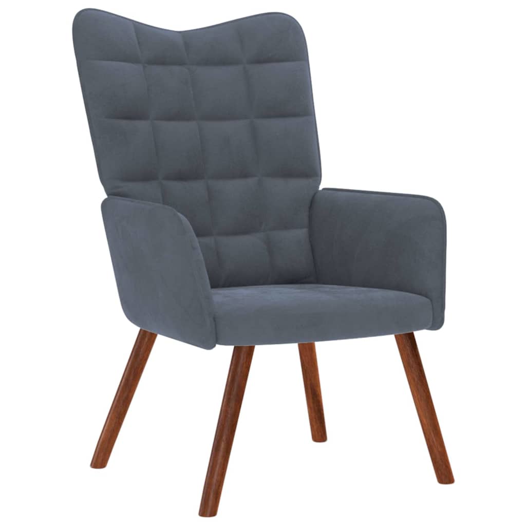 Relaxstoel fluweel donkergrijs is nu te koop bij PeponiXL, paradijselijk wonen!