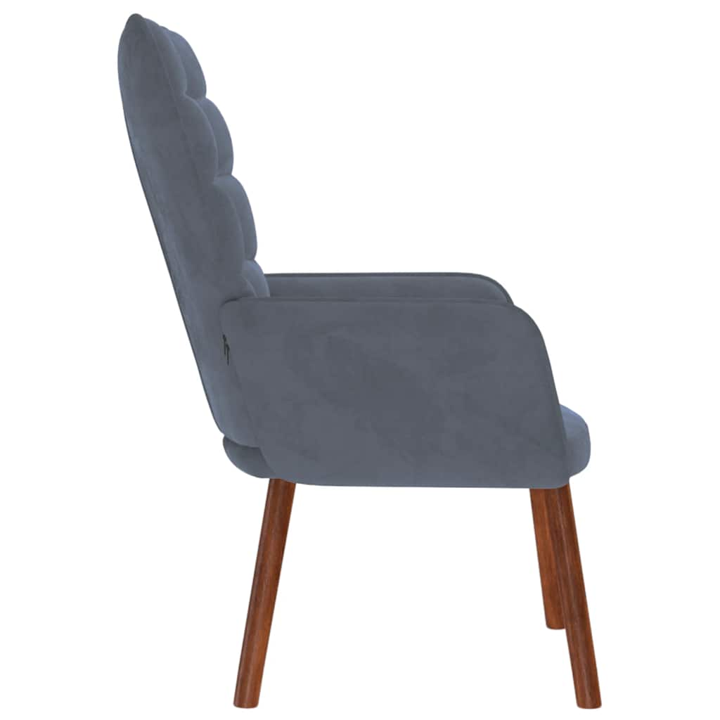 Relaxstoel fluweel donkergrijs is nu te koop bij PeponiXL, paradijselijk wonen!