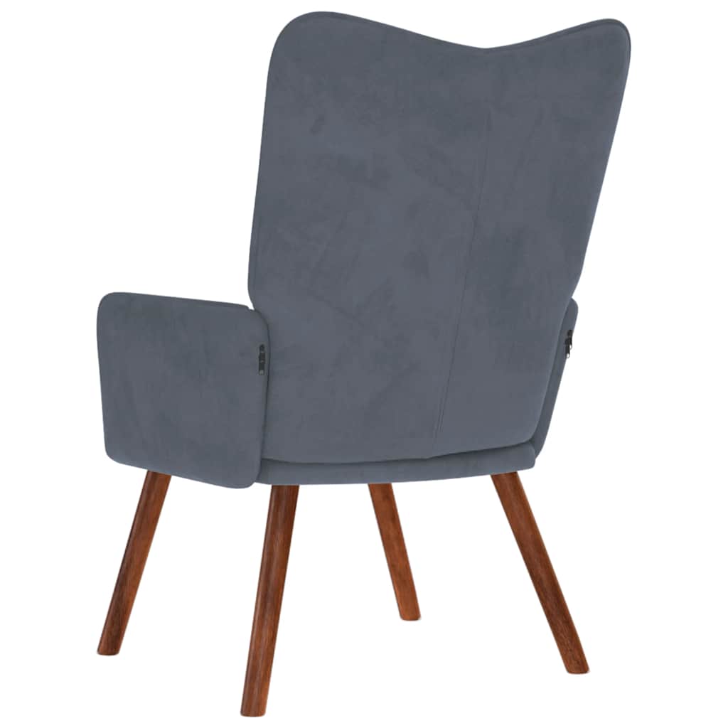 Relaxstoel fluweel donkergrijs is nu te koop bij PeponiXL, paradijselijk wonen!