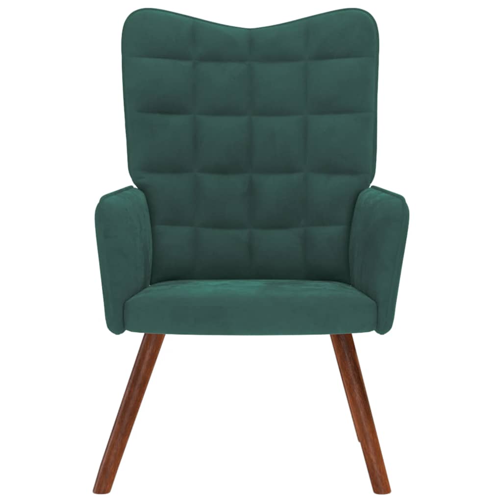 Relaxstoel fluweel donkergoen is nu te koop bij PeponiXL, paradijselijk wonen!