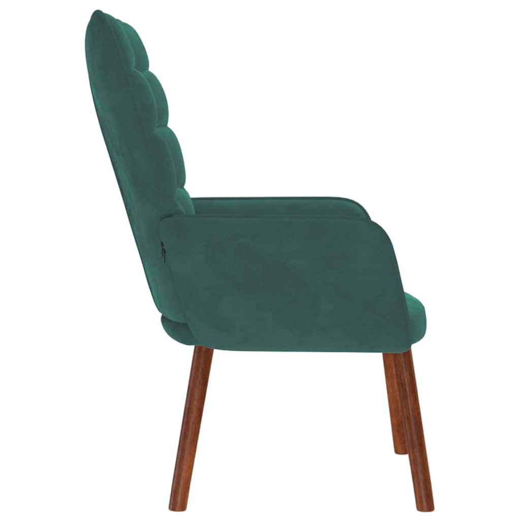 Relaxstoel fluweel donkergoen is nu te koop bij PeponiXL, paradijselijk wonen!