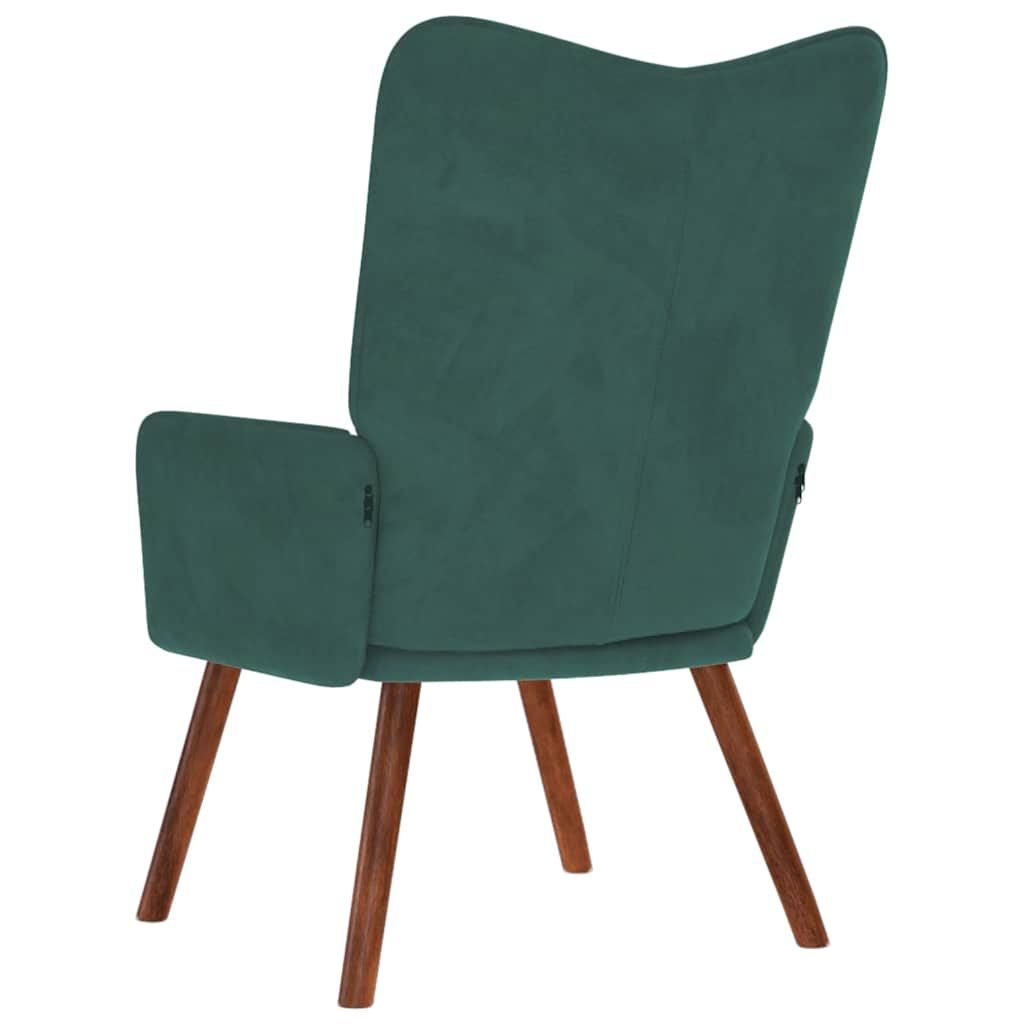 Relaxstoel fluweel donkergoen is nu te koop bij PeponiXL, paradijselijk wonen!