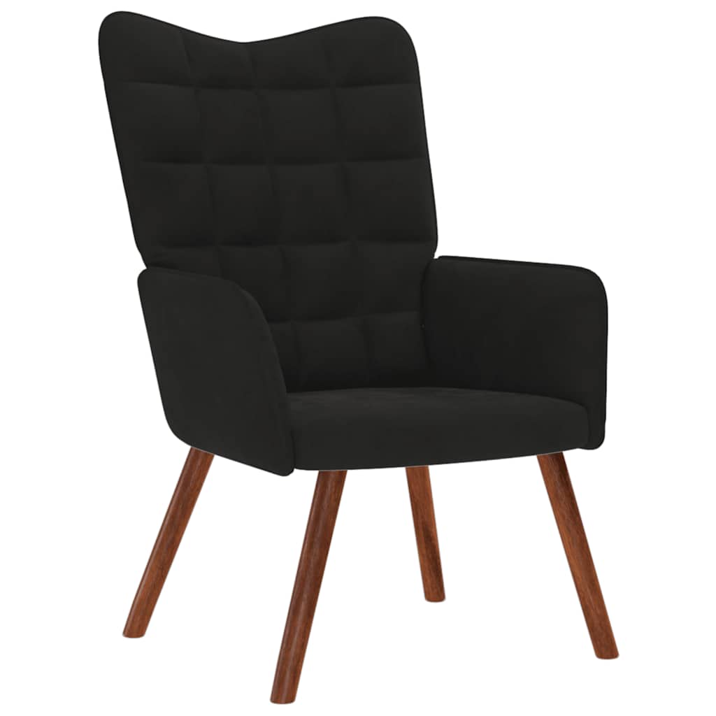 Relaxstoel fluweel zwart is nu te koop bij PeponiXL, paradijselijk wonen!