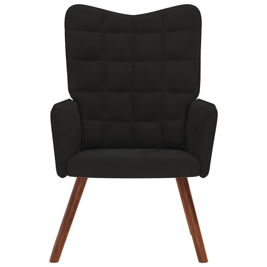 Relaxstoel fluweel zwart is nu te koop bij PeponiXL, paradijselijk wonen!