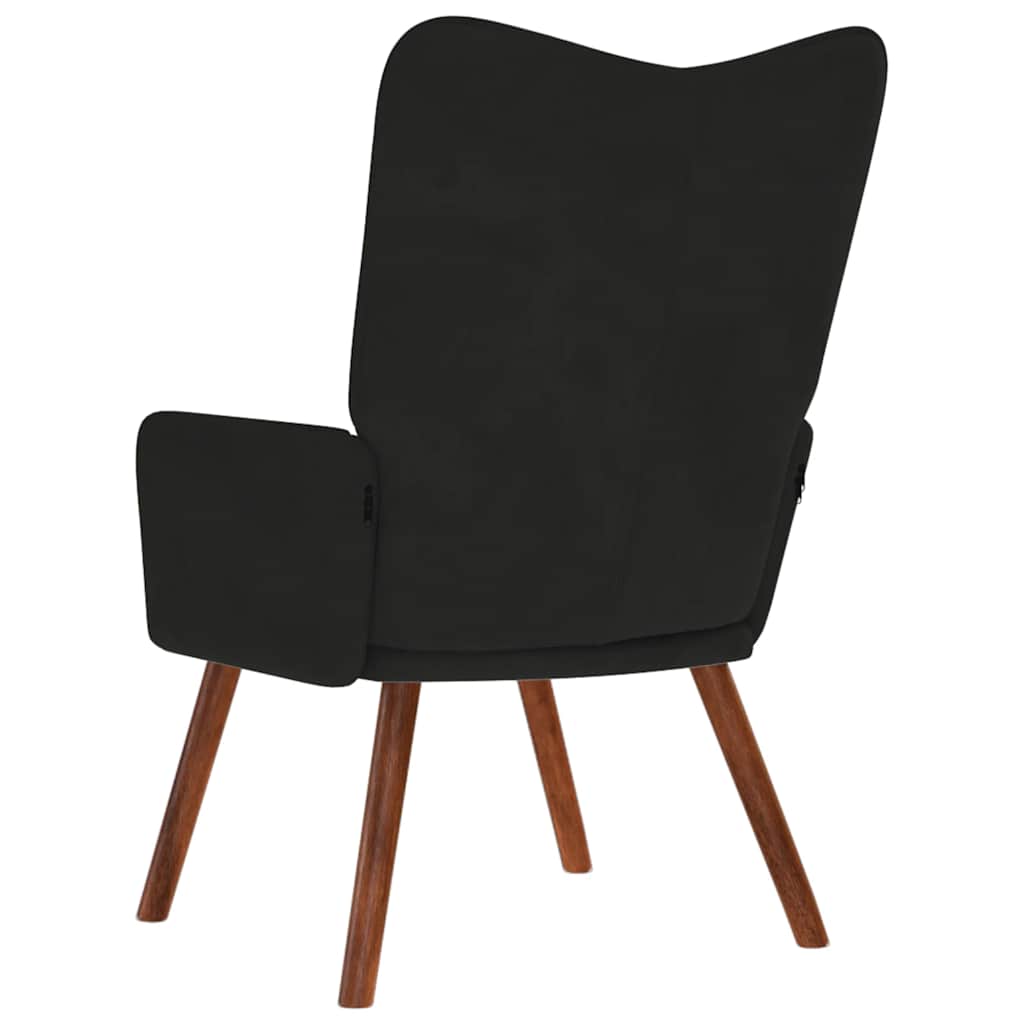 Relaxstoel fluweel zwart is nu te koop bij PeponiXL, paradijselijk wonen!