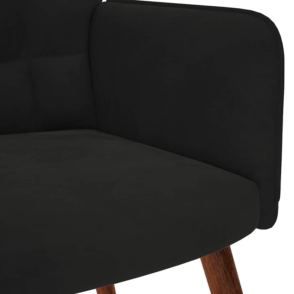 Relaxstoel fluweel zwart is nu te koop bij PeponiXL, paradijselijk wonen!