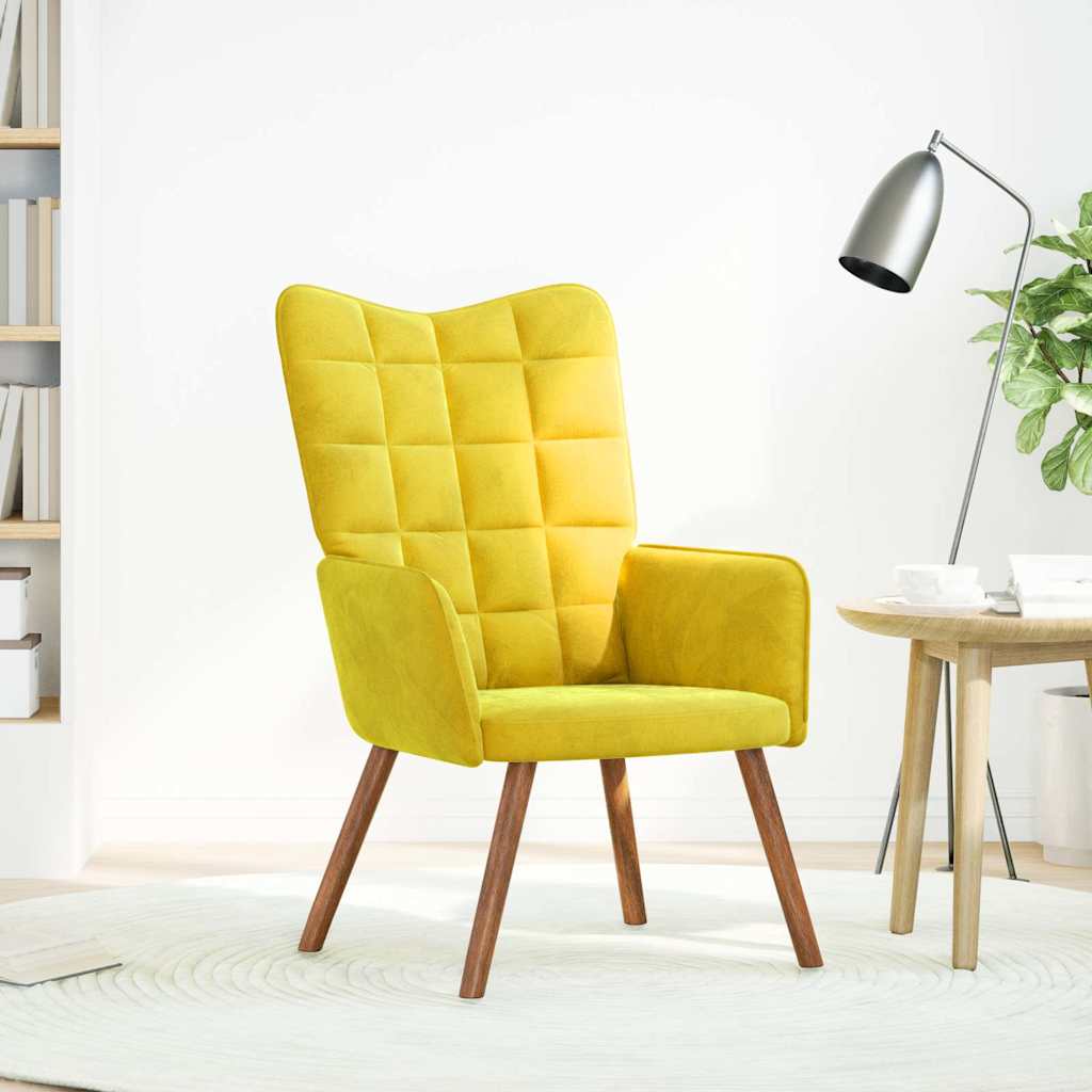 Relaxstoel fluweel geel is nu te koop bij PeponiXL, paradijselijk wonen!