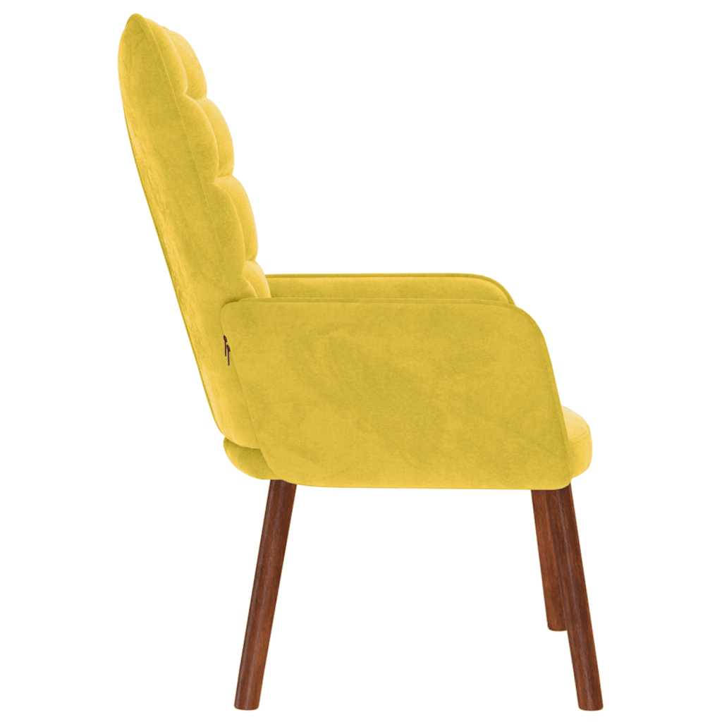 Relaxstoel fluweel geel is nu te koop bij PeponiXL, paradijselijk wonen!