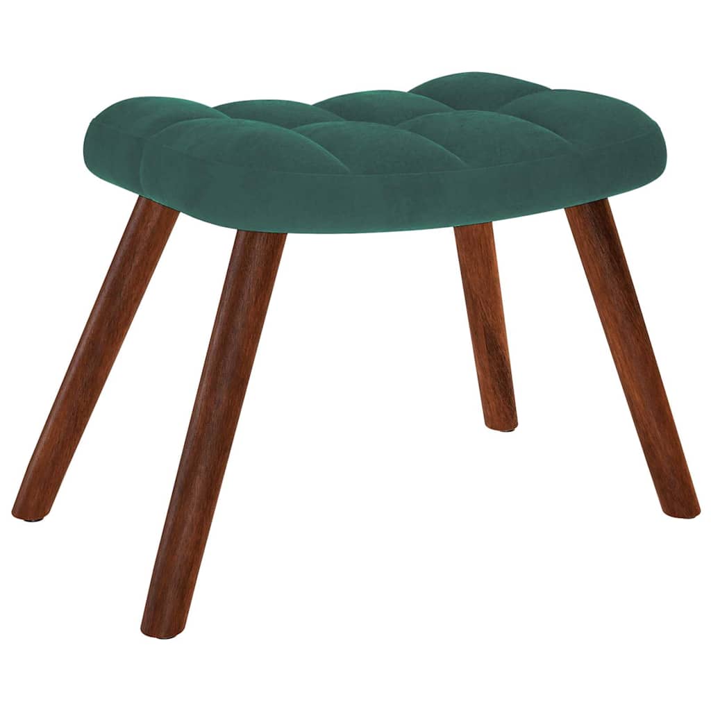 Relaxstoel met kruk donkergroen fluweel is nu te koop bij PeponiXL, paradijselijk wonen!