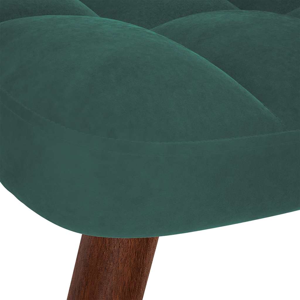 Relaxstoel met kruk donkergroen fluweel is nu te koop bij PeponiXL, paradijselijk wonen!