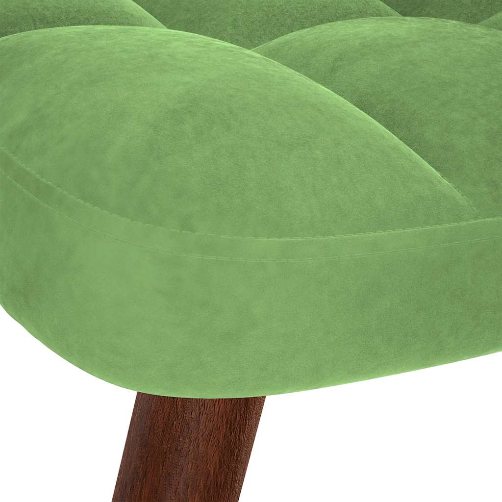 Relaxstoel met voetenbank fluweel lichtgroen is nu te koop bij PeponiXL, paradijselijk wonen!