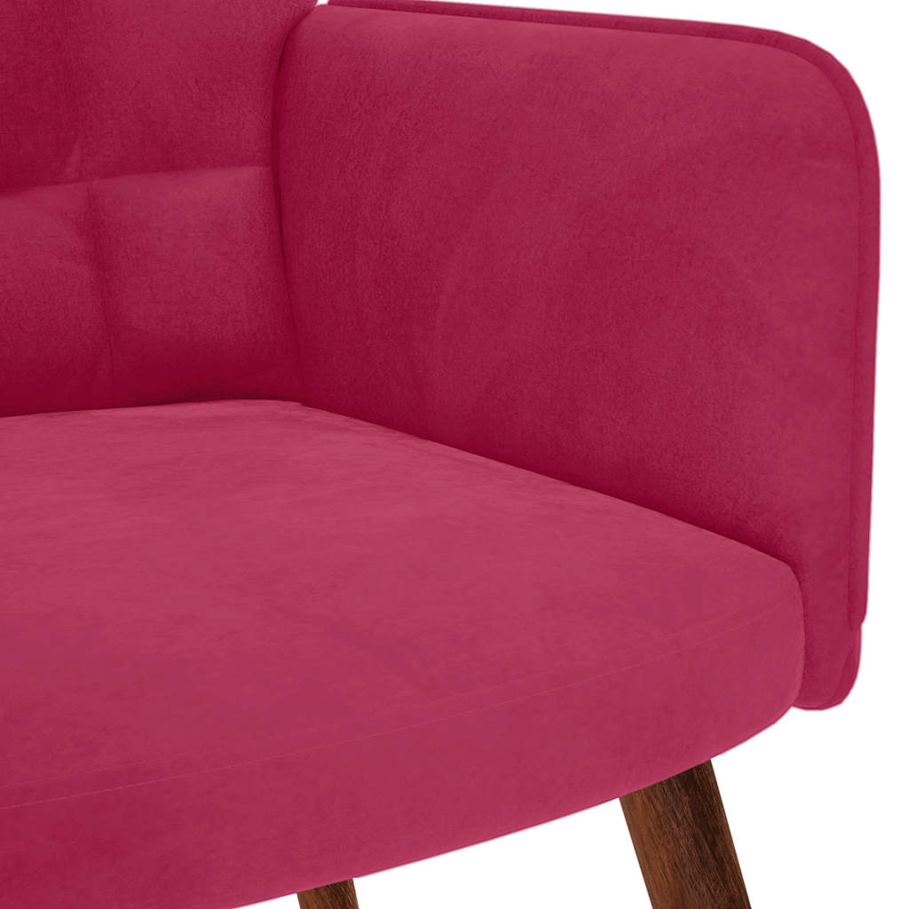 Relaxstoel met voetenbank fluweel wijnrood is nu te koop bij PeponiXL, paradijselijk wonen!