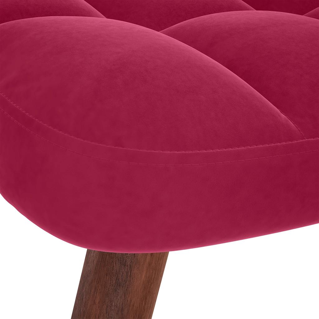 Relaxstoel met voetenbank fluweel wijnrood is nu te koop bij PeponiXL, paradijselijk wonen!