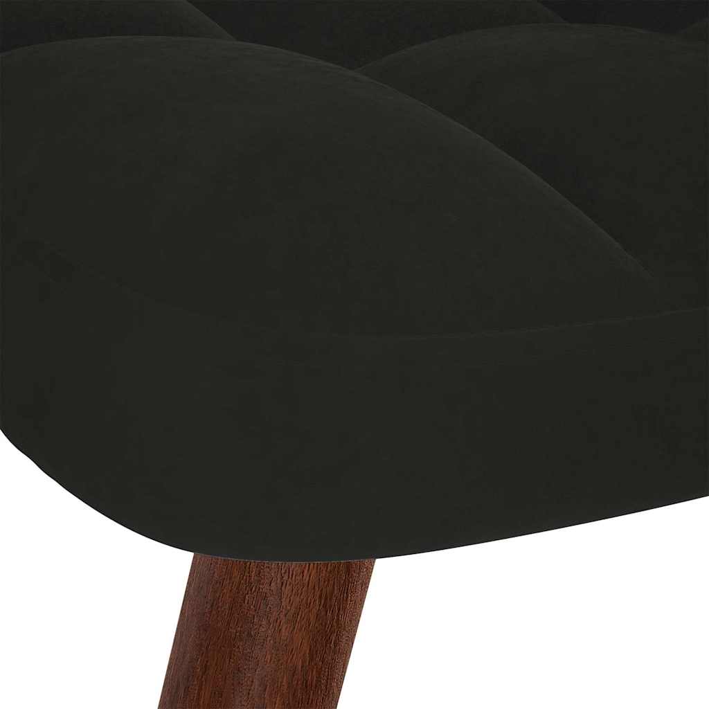 Relaxstoel met kruk zwart fluweel is nu te koop bij PeponiXL, paradijselijk wonen!