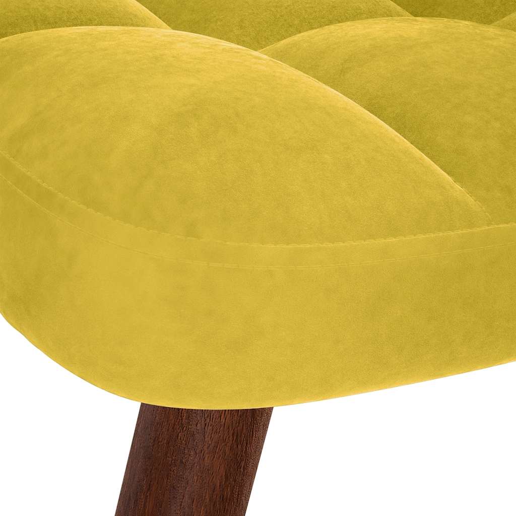 Relaxstoel met kruk geel fluweel is nu te koop bij PeponiXL, paradijselijk wonen!