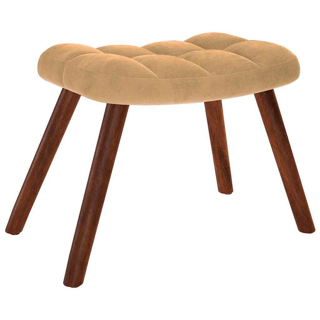 Relaxstoel met voetenbank fluweel bruin is nu te koop bij PeponiXL, paradijselijk wonen!
