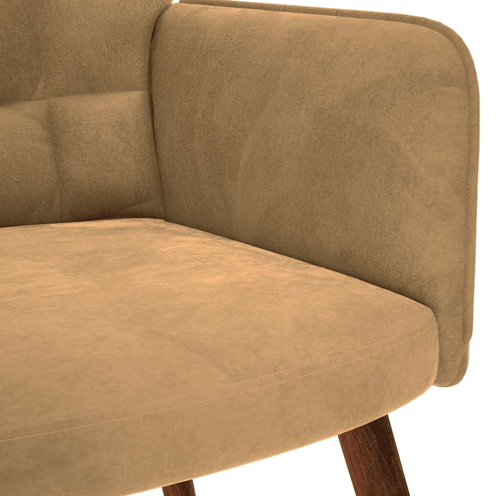 Relaxstoel met voetenbank fluweel bruin is nu te koop bij PeponiXL, paradijselijk wonen!