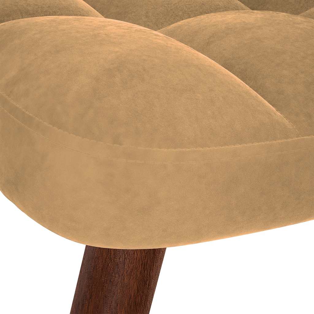 Relaxstoel met voetenbank fluweel bruin is nu te koop bij PeponiXL, paradijselijk wonen!