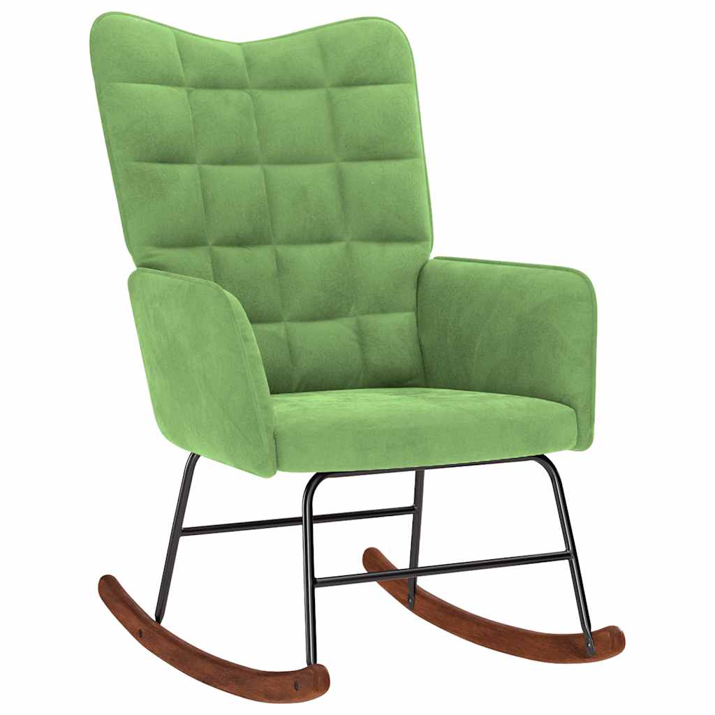 Schommelstoel fluweel lichtgroen is nu te koop bij PeponiXL, paradijselijk wonen!
