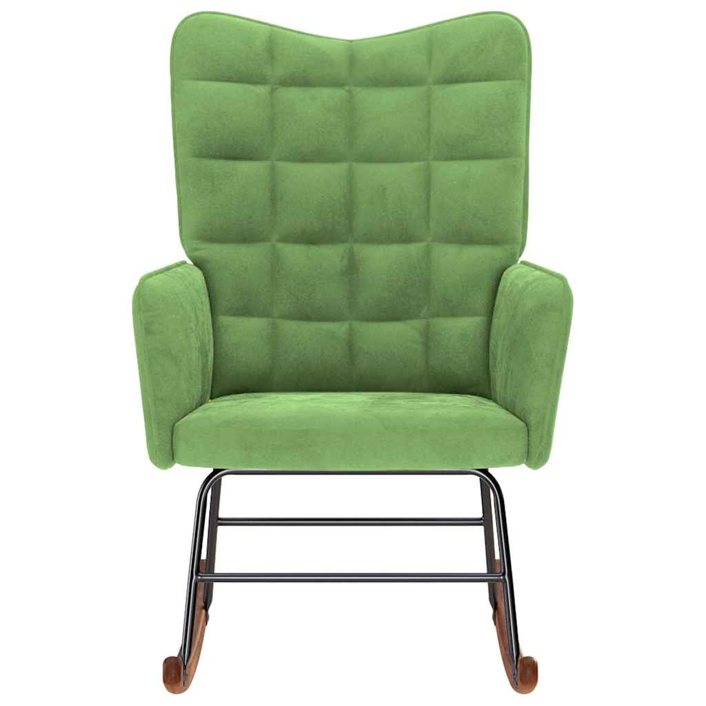 Schommelstoel fluweel lichtgroen is nu te koop bij PeponiXL, paradijselijk wonen!