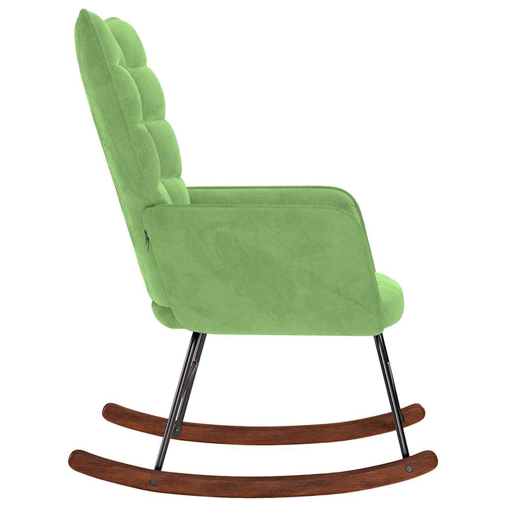 Schommelstoel fluweel lichtgroen is nu te koop bij PeponiXL, paradijselijk wonen!