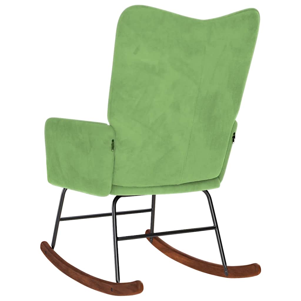 Schommelstoel fluweel lichtgroen is nu te koop bij PeponiXL, paradijselijk wonen!