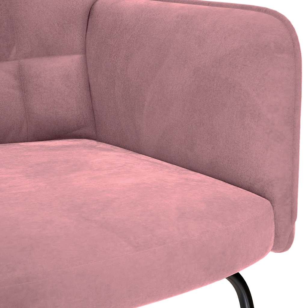 Schommelstoel fluweel roze is nu te koop bij PeponiXL, paradijselijk wonen!
