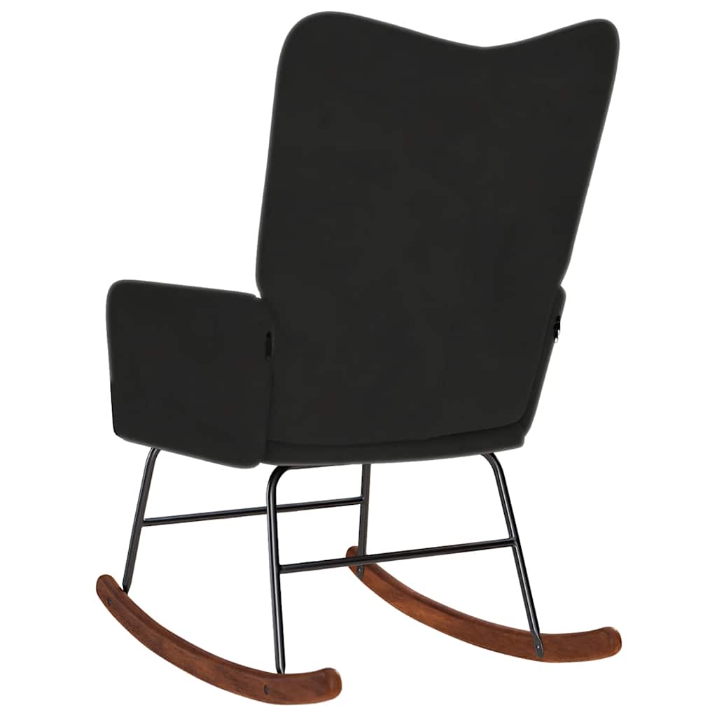 Schommelstoel fluweel zwart is nu te koop bij PeponiXL, paradijselijk wonen!