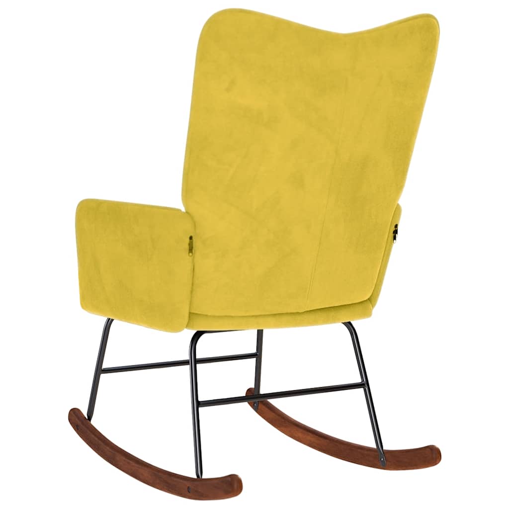 Schommelstoel fluweel geel is nu te koop bij PeponiXL, paradijselijk wonen!