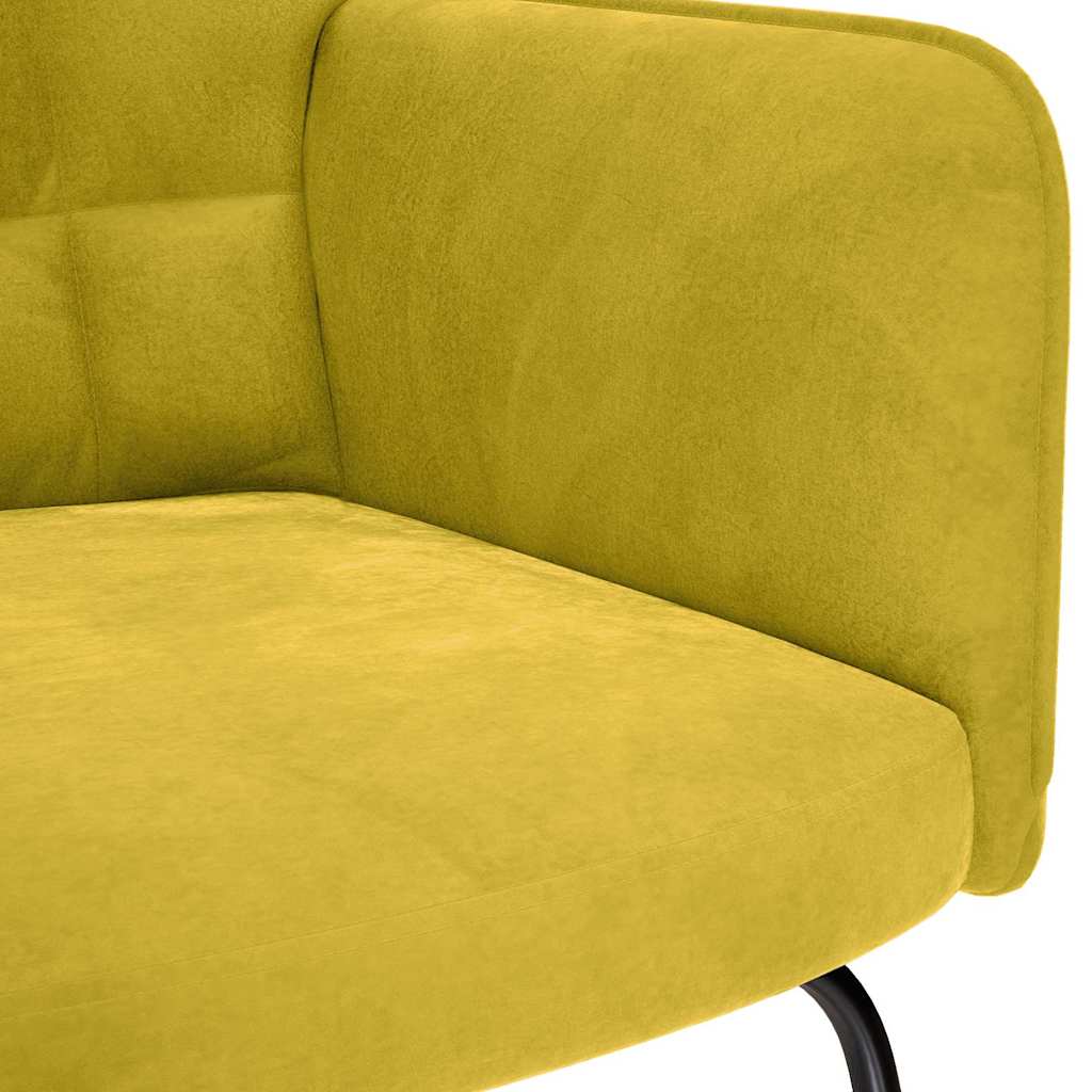 Schommelstoel fluweel geel is nu te koop bij PeponiXL, paradijselijk wonen!