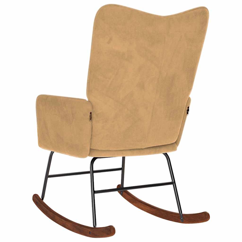 Schommelstoel fluweel bruin is nu te koop bij PeponiXL, paradijselijk wonen!