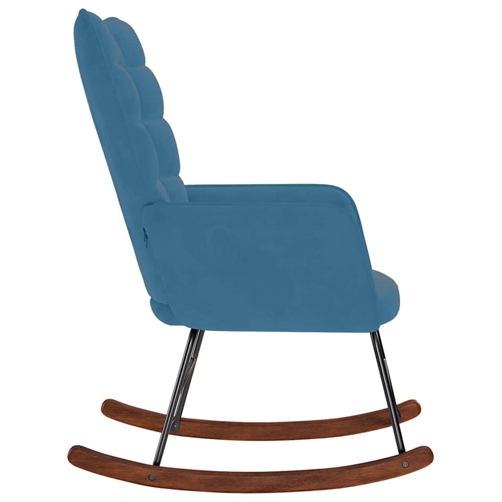 Schommelstoel fluweel blauw is nu te koop bij PeponiXL, paradijselijk wonen!