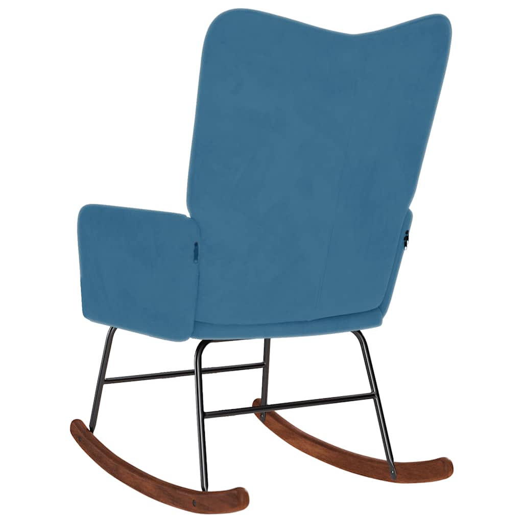 Schommelstoel fluweel blauw is nu te koop bij PeponiXL, paradijselijk wonen!